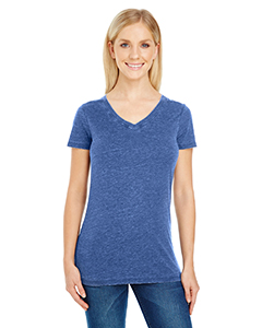 Ladies' Vintage Dye Short-Sleeve V-Neck T-Shirt
