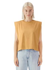 Heavyweight Cotton Womens Garment Dyed Muscle