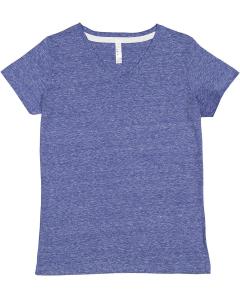 Ladies V-Neck Harborside Melange Jersey T-Shirt