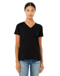 Ladies Relaxed Heather CVC Jersey V-Neck T-Shirt
