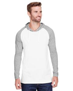 Men's Hooded Raglan Long-Sleeve Fine Jersey T-Shirt