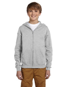 Youth 8 oz., 50/50 NuBlend® Fleece Full-Zip Hood