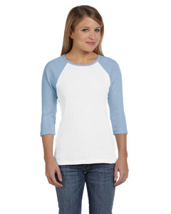 Ladies' Baby Rib 3/4-Sleeve Contrast Raglan T-Shirt