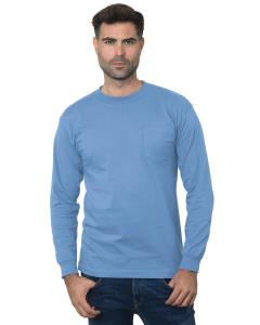 Unisex Union-Made Long-Sleeve Pocket Crew T-Shirt