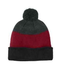 Cozy Striped Pom Beanie