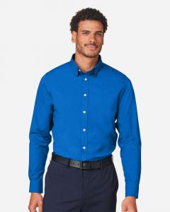 cotton poly blend dress shirt Men's Performance Dress Long Sleeve Button-Down Shirt