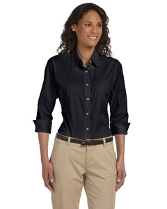 Women's Three-Quarter-Sleeve Stretch Poplin Blouse