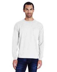 Unisex 100% Ringspun Garment-Dyed Long-Sleeve Pocket T-Shirt 