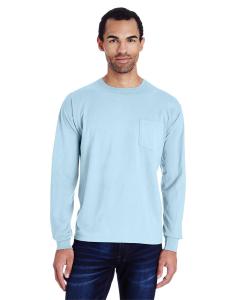 Unisex 100% Ringspun Garment-Dyed Long-Sleeve Pocket T-Shirt 