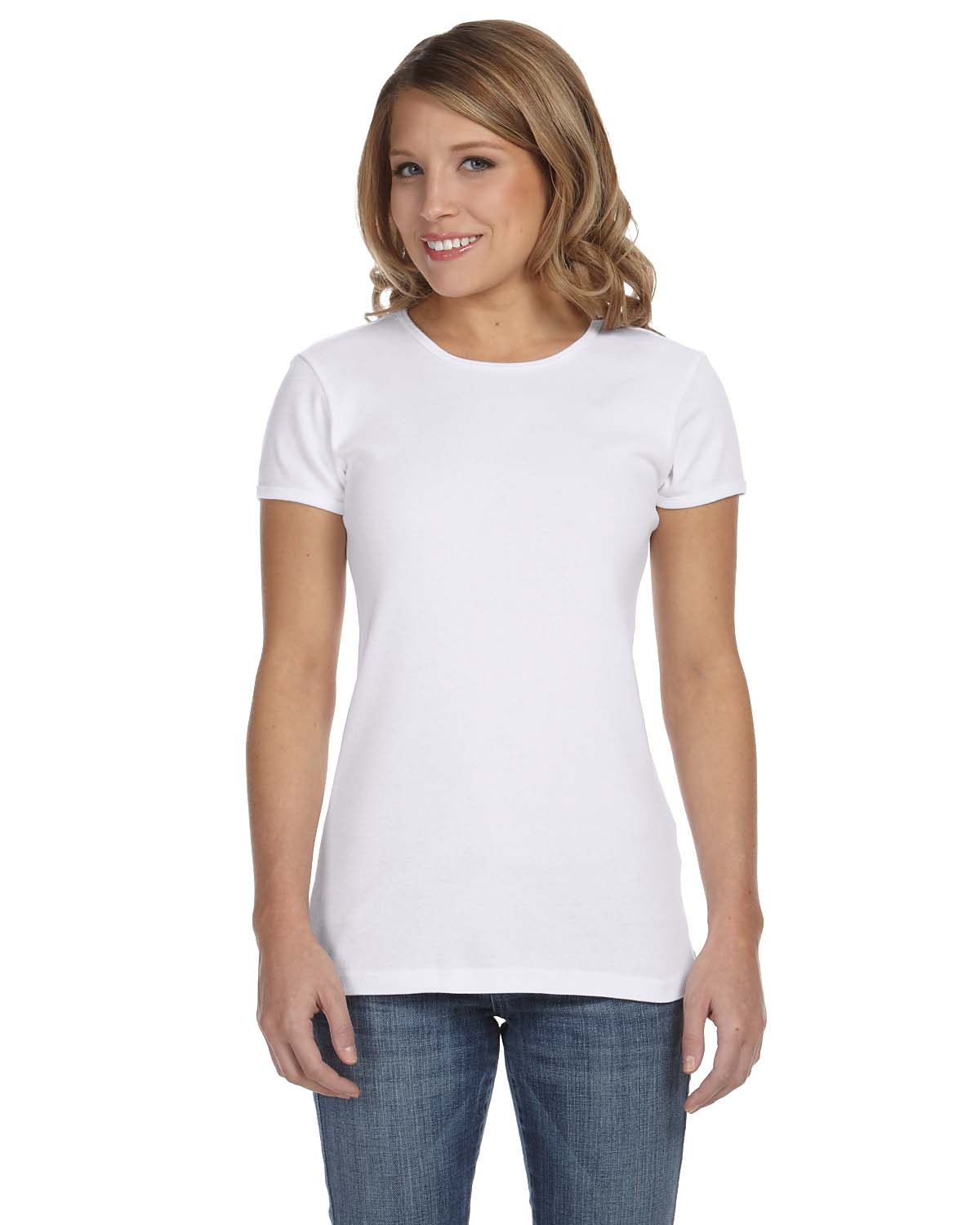 Bella+Canvas 1001 Women's Baby Rib T-Shirt - Shirtmax