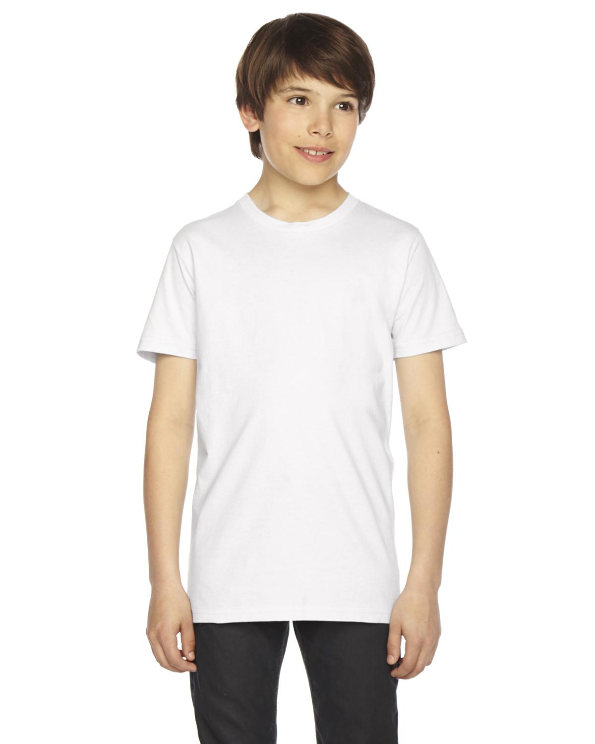  American  Apparel  2201W Youth Fine Jersey Short Sleeve T 