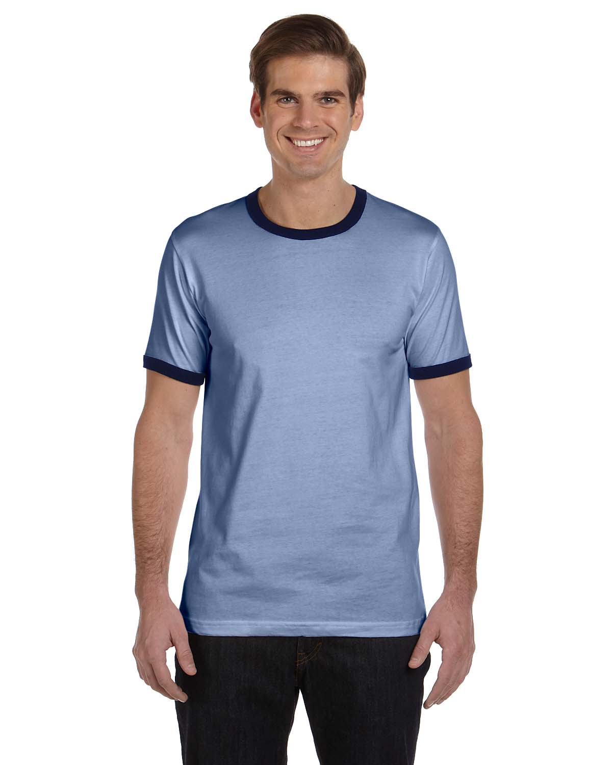 Bella Canvas 3055C Mens Jersey Short-Sleeve Ringer T-Shirt - Shirtmax