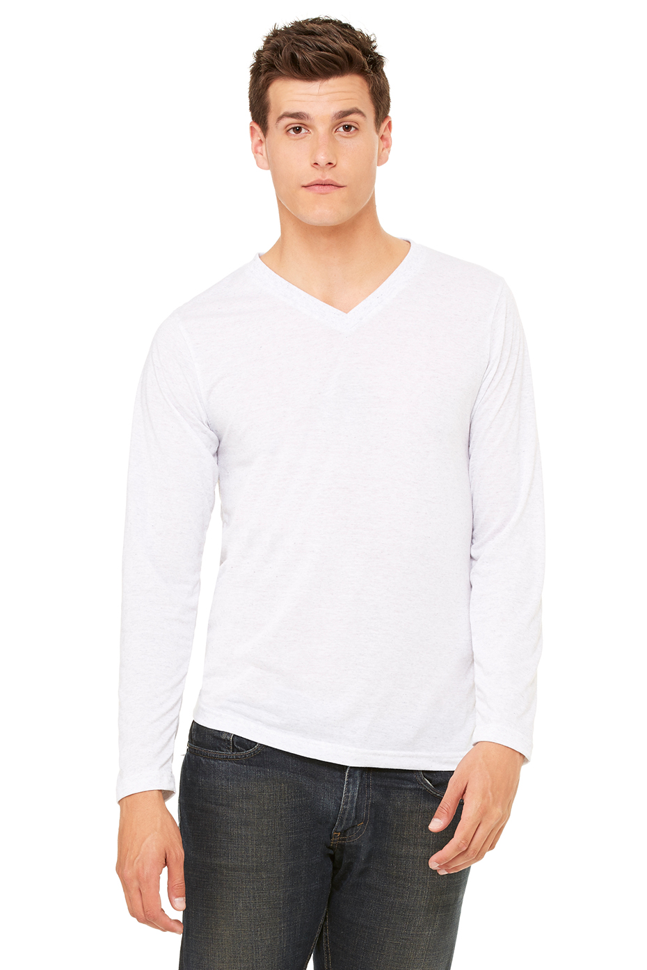 Bella Canvas 3425 Men S Long Sleeve V Neck Tee Shirtmax