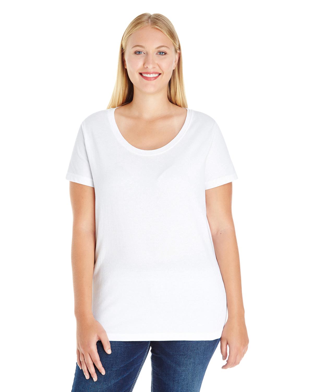 LAT Apparel 3804 Ladies Curvy Premium Jersey T-Shirt - Shirtmax