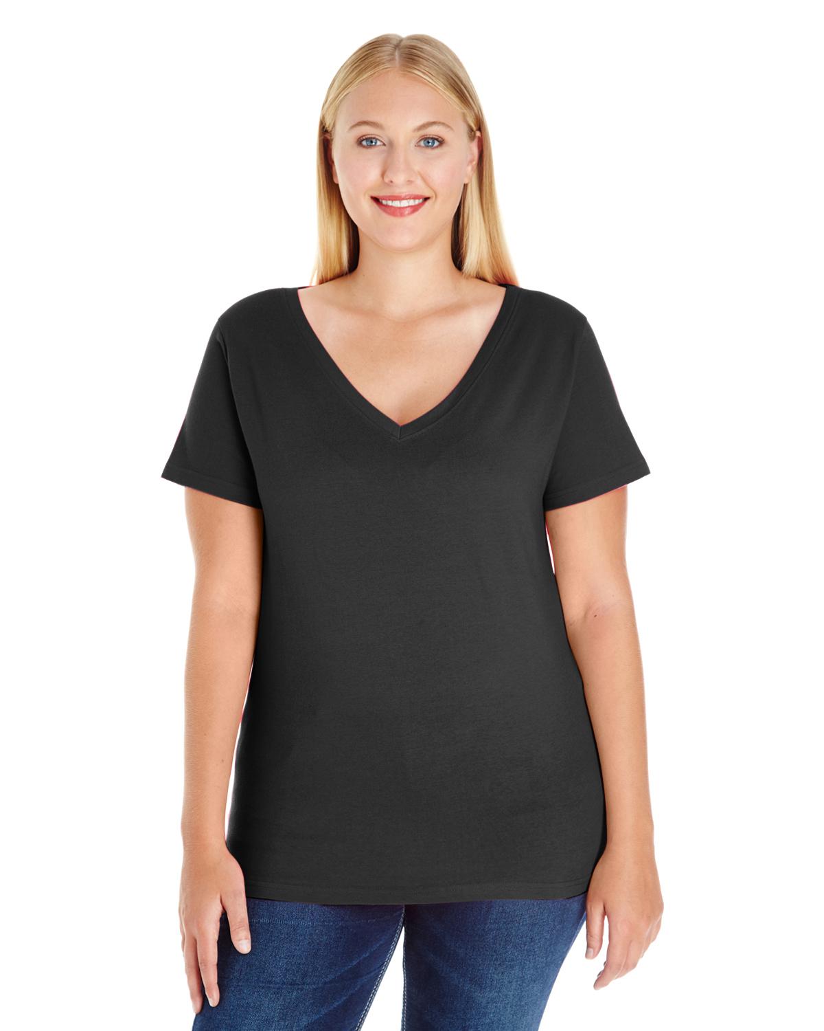 LAT 3807 Ladies' Curvy V-Neck T-Shirt - Shirtmax