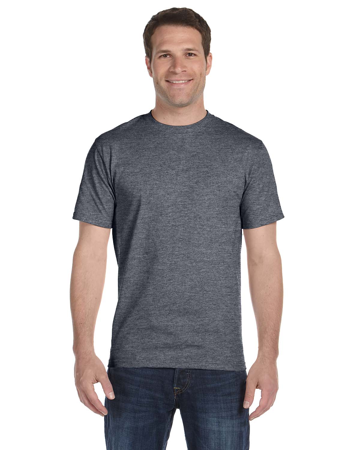 6-Pack Hanes Beefy T-Shirts - Black, 100% Cotton, Short Sleeve (Sizes S-5XL) | Wholesale New