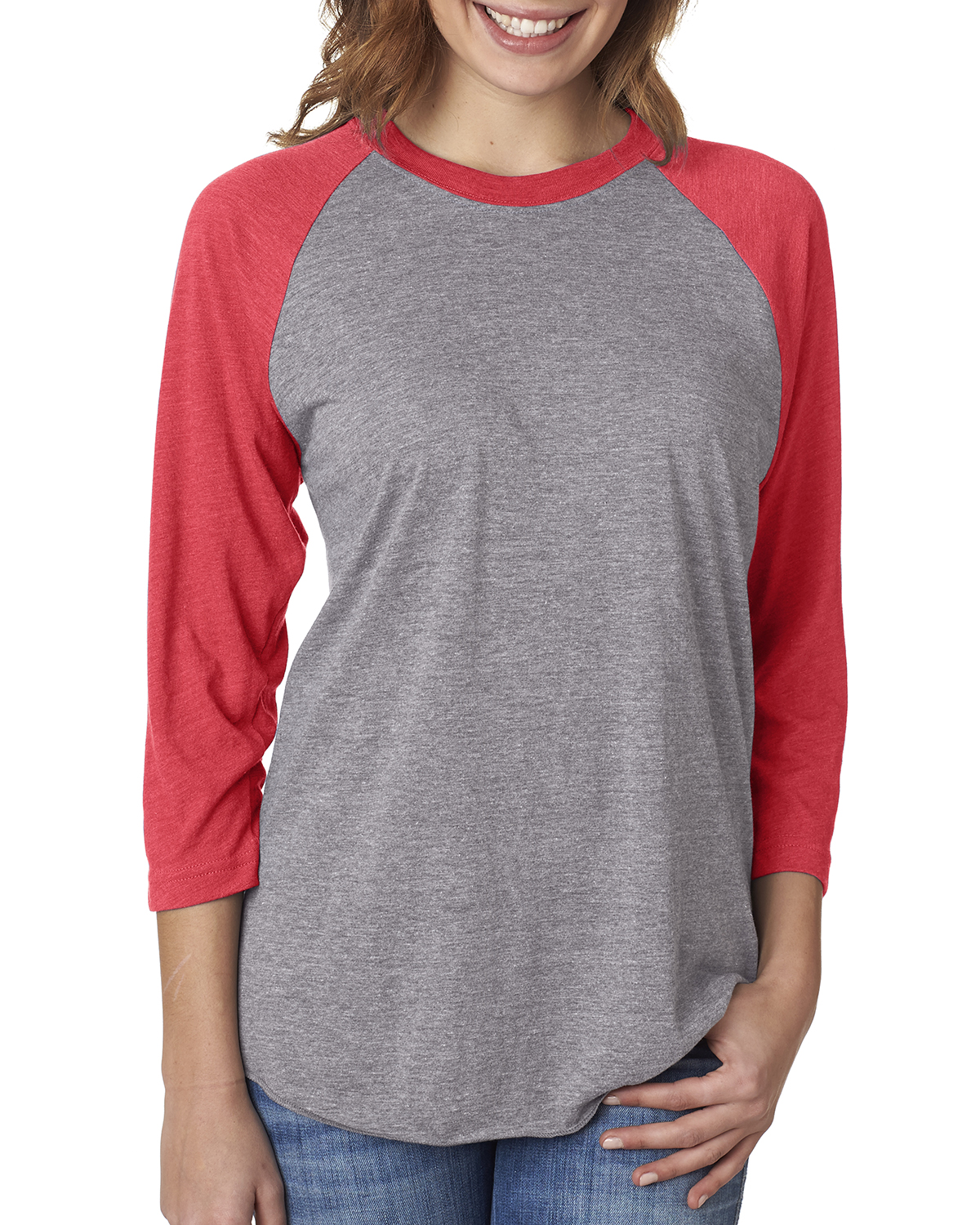 Next Level Unisex Triblend 3/4 Sleeve Raglan Shirt - Heather Colors, Super Soft Jersey
