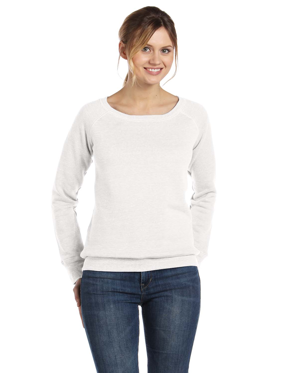 Bella+Canvas 7501 Women's Wide Neck Sweatshirt - Shirtmax