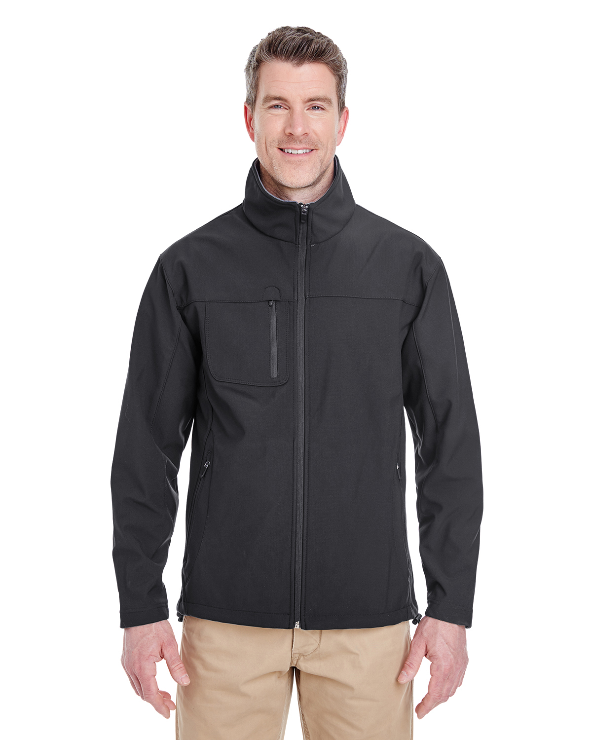 UltraClub 8280 Adult Ripstop Soft Shell Jacket with Cadet Collar - Shirtmax