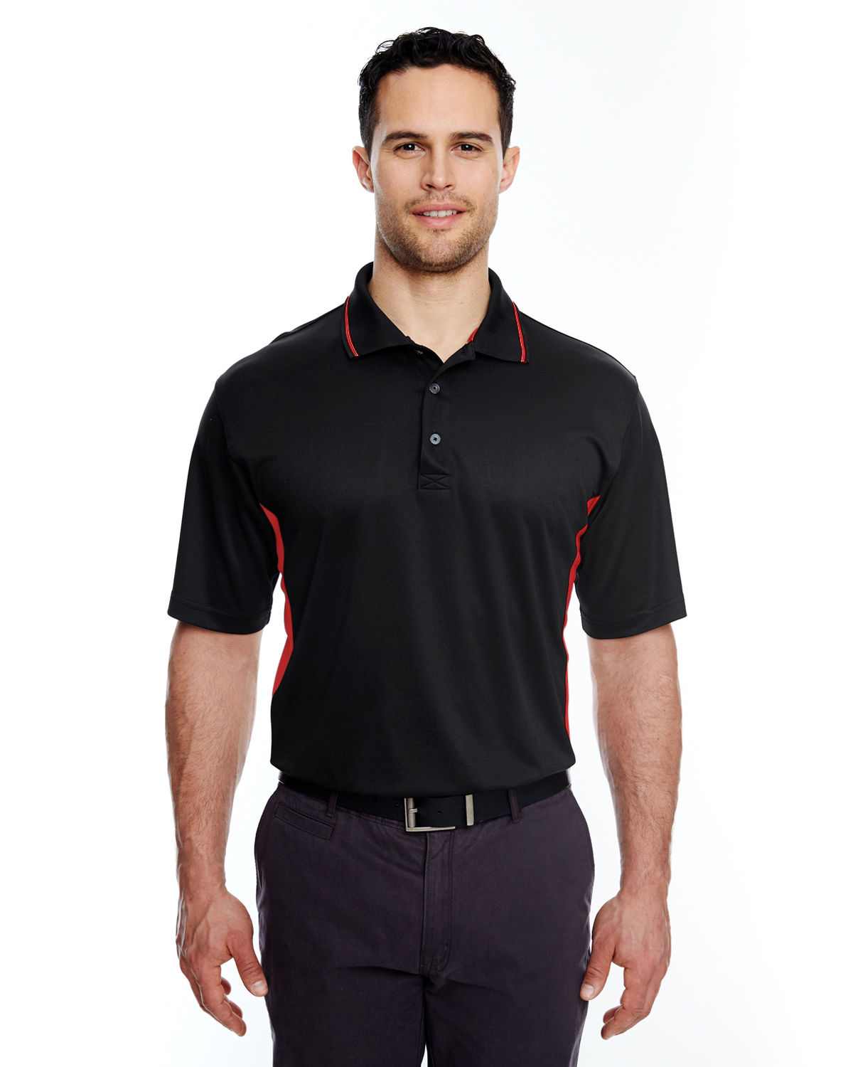 UltraClub 8406 Men's Cool & Dry Sport 2-Tone Polo - Shirtmax