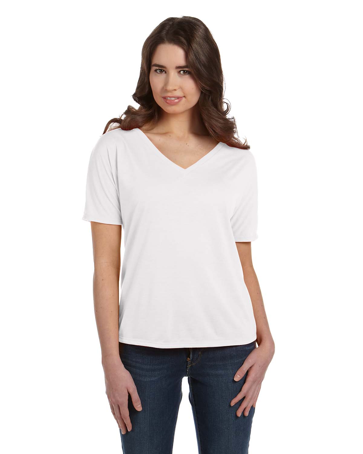 Bella+Canvas 8815 Flowy Simple V-Neck Tee - Shirtmax