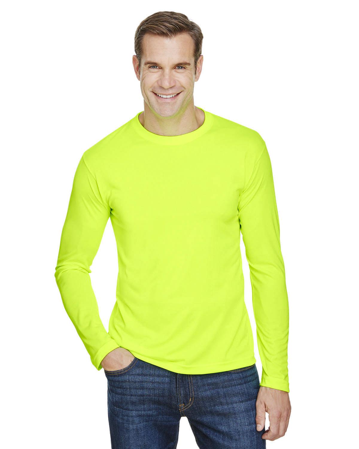 Bayside BA5360 Unisex 4.5 oz., 100 Polyester Performance Long-Sleeve T ...