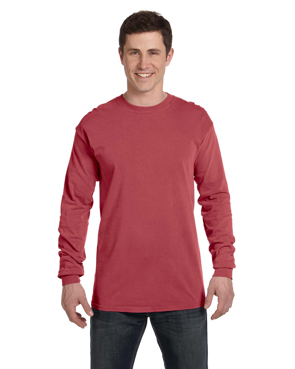 【2plan】Clay collar long sleeve t-shirt Comfort Colors C6014 Adult Heavyweight RS Long-Sleeve T