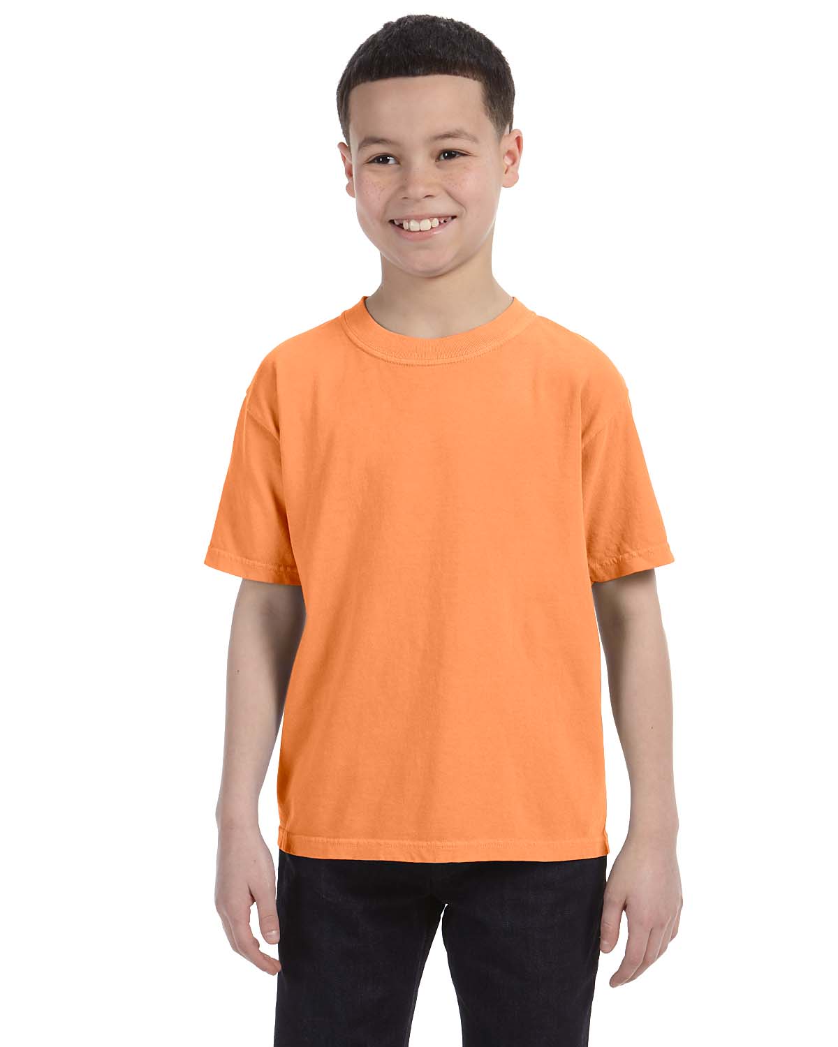 韓国発【JUSTYOUNG】LM Vintage Washing Collar Tee/4color Comfort Colors Youth Midweight Rs T Shirt C9018 Pepper | Jiffy