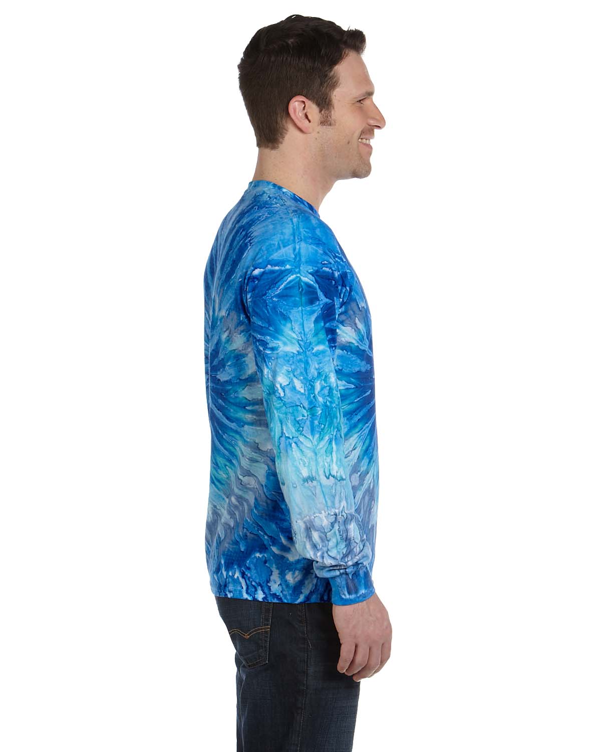 Tie Dye CD2000 Cotton Long Sleeve Tie Dyed T Shirt