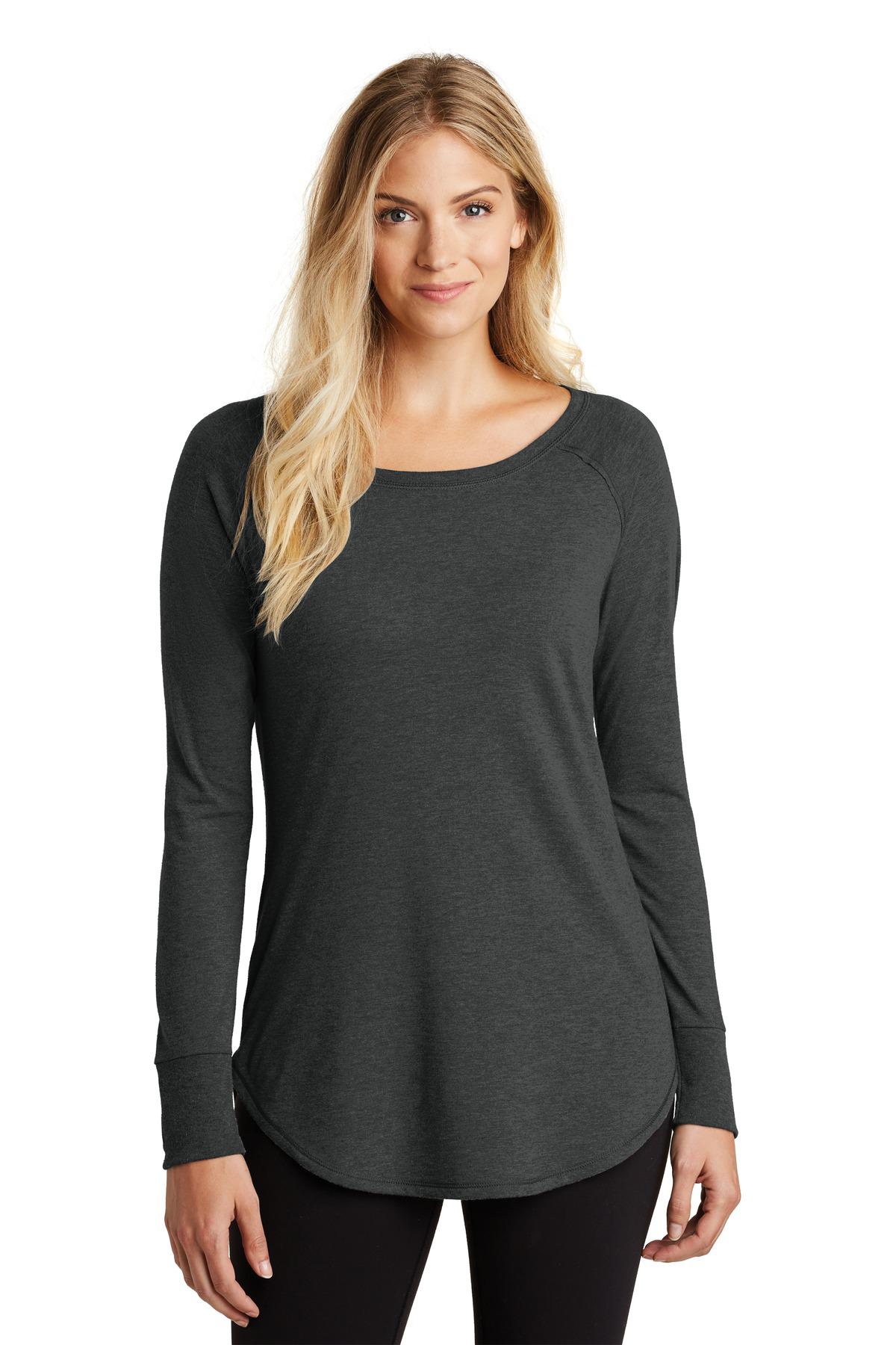 District DT132L Women's Perfect Tri Long Sleeve Tunic Tee - Shirtmax