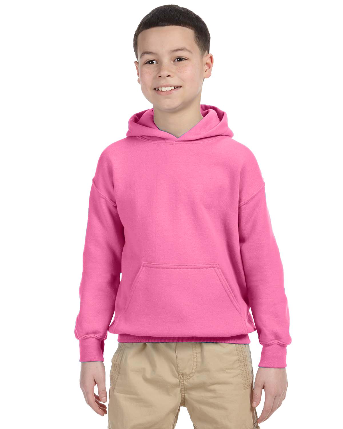 Gildan Youth Heavy Blend 8 oz 50//50 Cotton Poly Long Sleeves Hoody G185B XS-XL