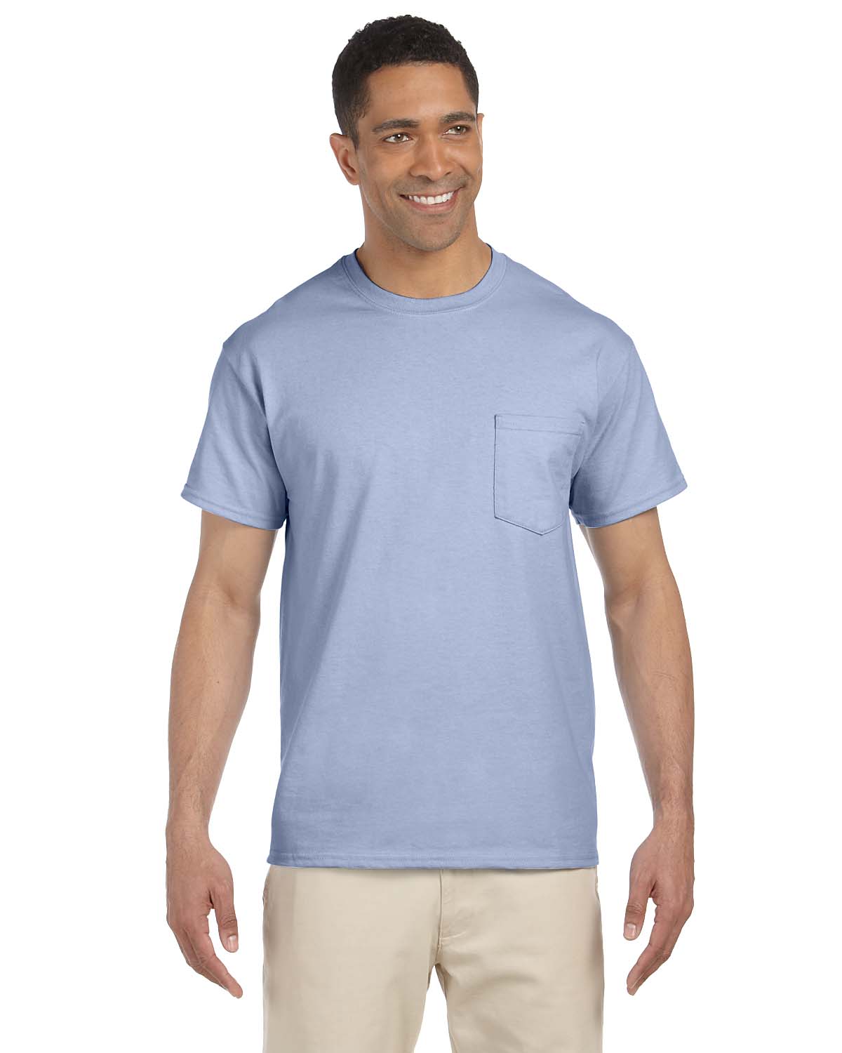 Gildan Men's G2000 Ultra Cotton T-Shirt | Light Blue, X-Large – Heavyweight, 100% Cotton Basic Tee For Everyday Wear - View #4