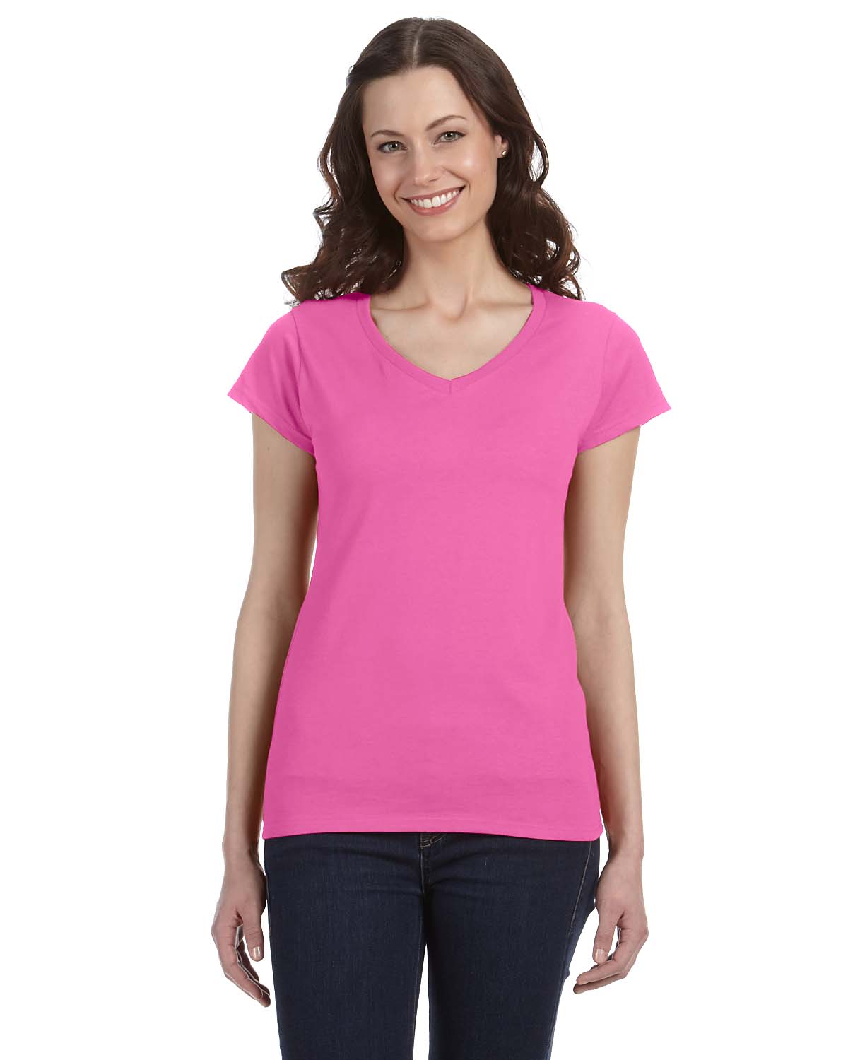 Gildan G64VL Ladies' Softstyle® Fitted V-Neck T-Shirt - ShirtMax
