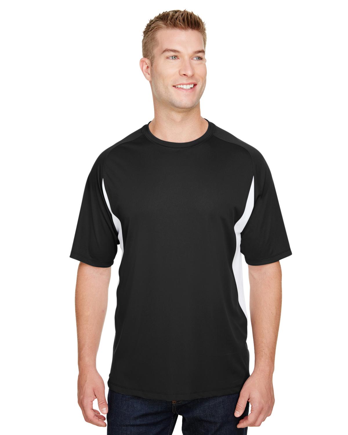 A4 N3181 Men's Cooling Performance Color Blocked T-Shirt - Shirtmax