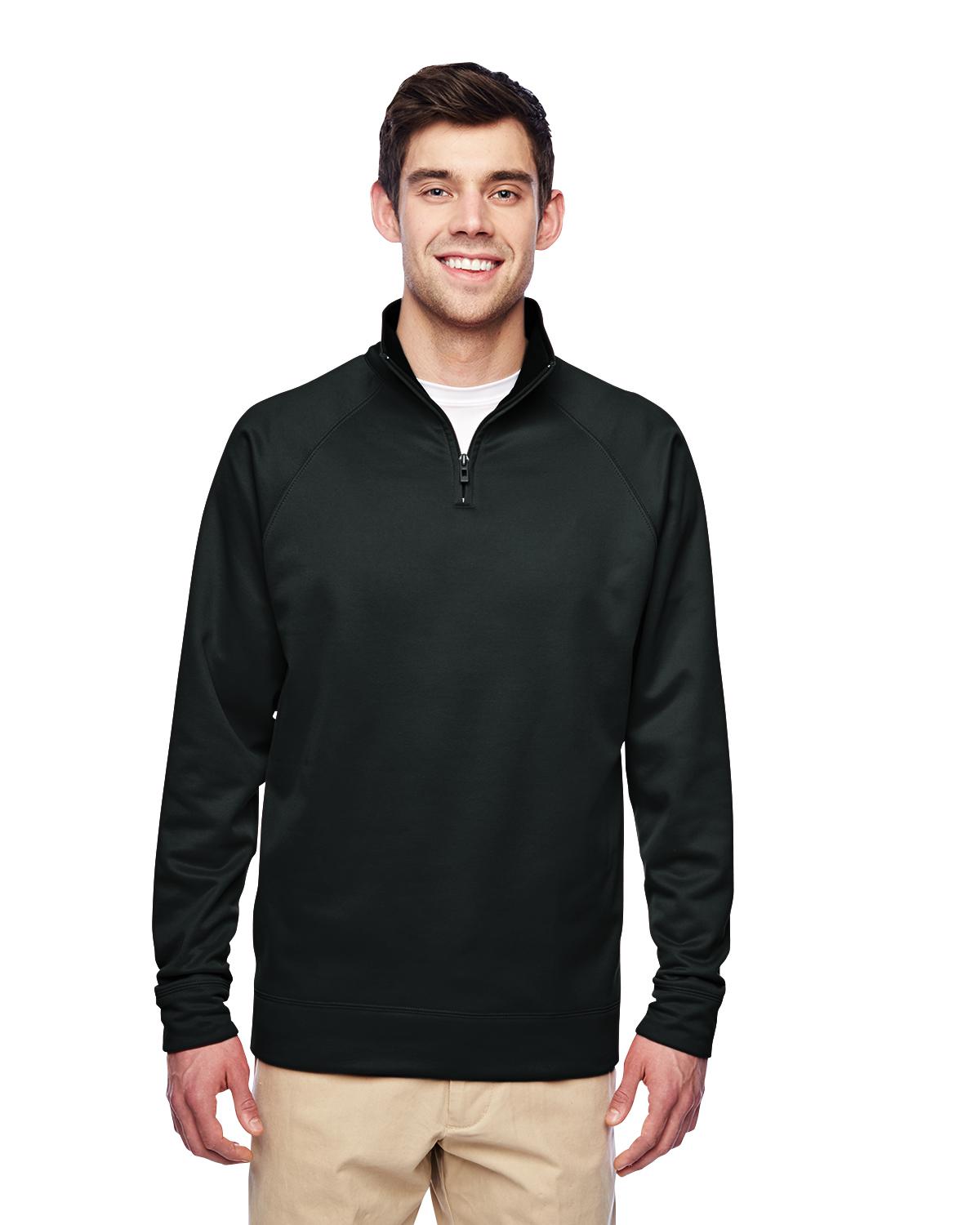 quarter zip cadet collar sweatshirt