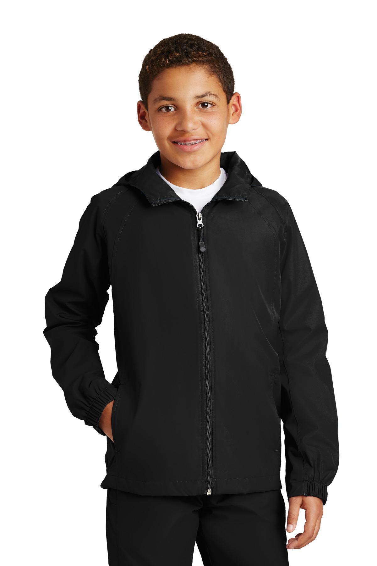 Sport-Tek YST73 Youth Hooded Raglan Jacket - Shirtmax