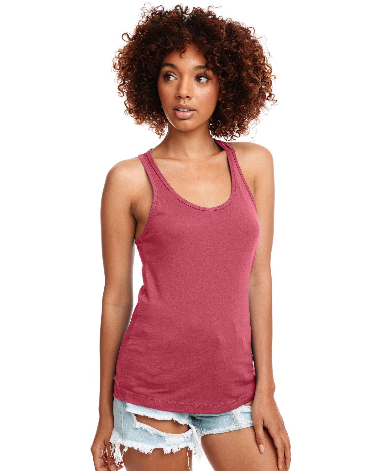 Tシャツ・カットソー PLACE STUDIO 193STUDIO Nikki the Gun Layered Tank Top Set Cr Next Level Women's Purple Rush Tri-Blend Racerback Tank