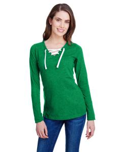 Ladies' Long-Sleeve Fine Jersey Lace-Up T-Shirt