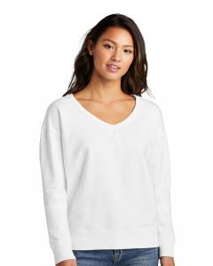 Ladies Beach Wash Garment-Dyed V-Neck Sweatshirt