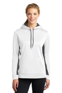 Ladies Sport-Wick Fleece Colorblock Hooded Pullover