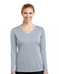 Ladies Long Sleeve PosiCharge Competitor V-Neck Tee