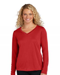 Ladies Long Sleeve PosiCharge Competitor V-Neck Tee