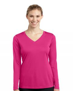 Ladies Long Sleeve PosiCharge Competitor V-Neck Tee