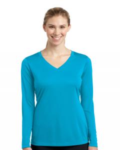 Ladies Long Sleeve PosiCharge Competitor V-Neck Tee