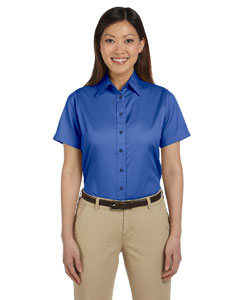 Ladies' Easy Blend™  Short-Sleeve Twill Shirt with Stain-Release