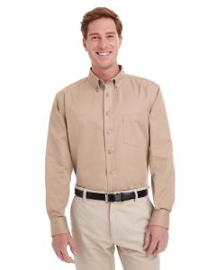 Men's Foundation 100% Cotton Long-Sleeve Twill Shirt with Teflon™ 