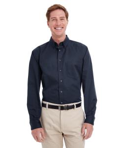 Men's TALL Foundation 100% Cotton Long-Sleeve Twill Shirt with Teflon™