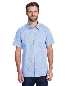 Men's Microcheck Gingham Short-Sleeve Cotton Shirt