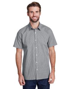 Men's Microcheck Gingham Short-Sleeve Cotton Shirt