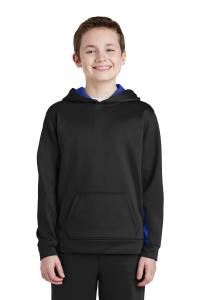 Youth Unisex Sport-Wick Fleece Colorblock Hooded Pullover
